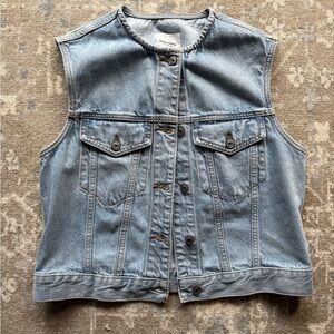 Abercrombie & Fitch Light Blue Denim Vest